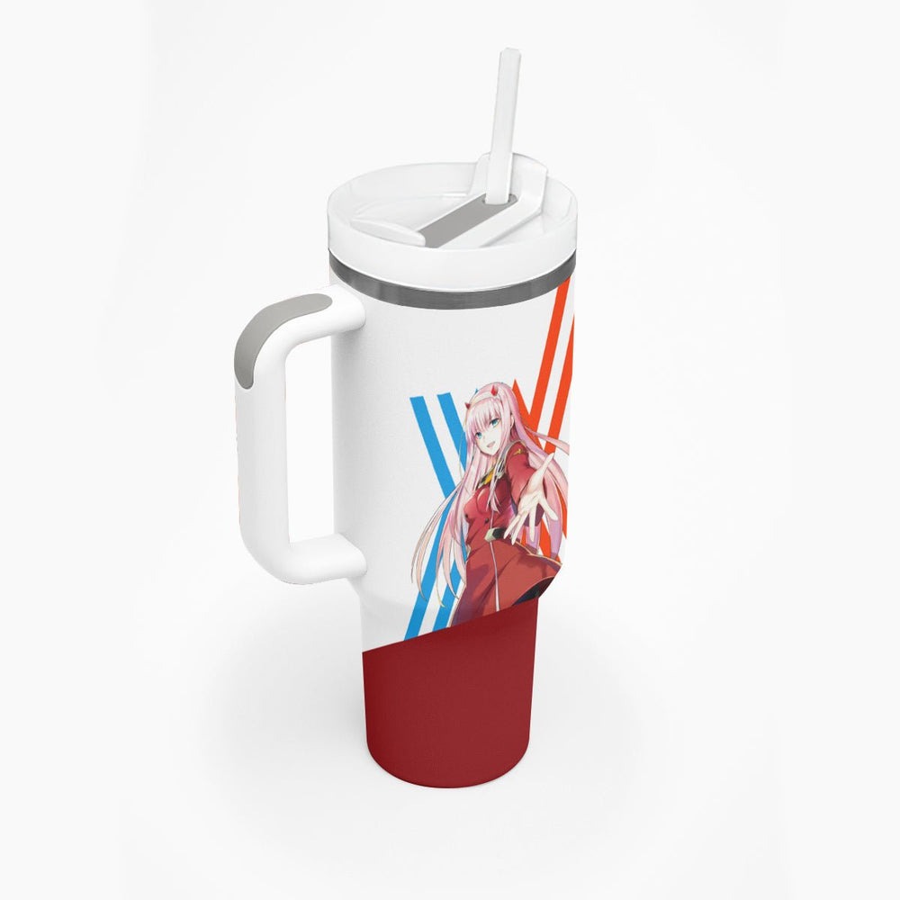 002 Zero Two Strelitzia Tumbler With Handle Anime Style TS04 002 Zero Two Strelitzia Tumbler With Handle Anime Style TS04