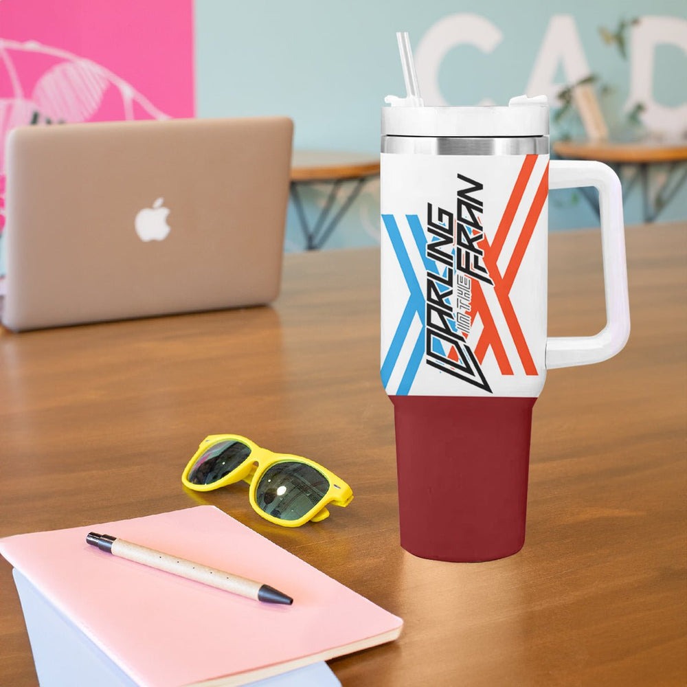 002 Zero Two Strelitzia Tumbler With Handle Anime Style TS04 002 Zero Two Strelitzia Tumbler With Handle Anime Style TS04