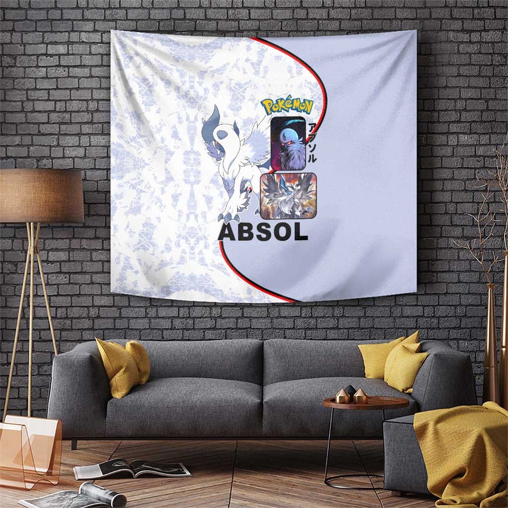 Absol Tapestry with Dark Type and Sharp Elegant Design TS04