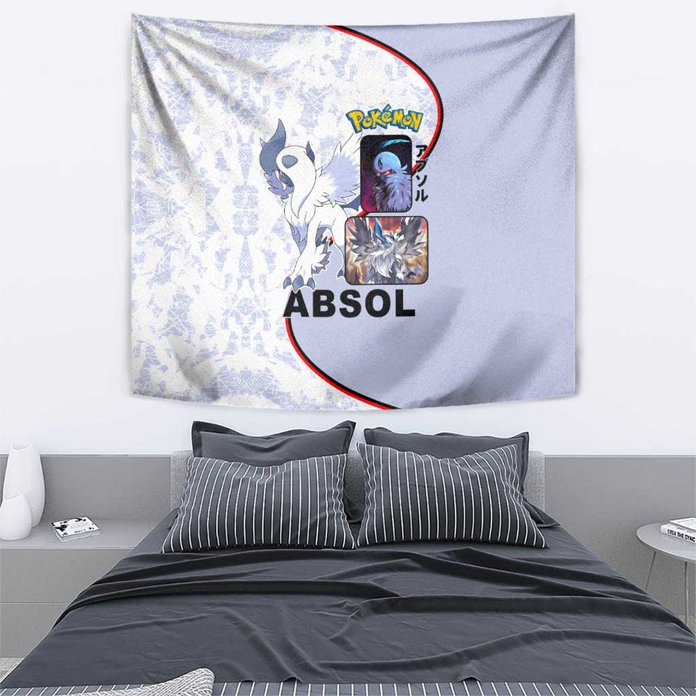 Absol Tapestry with Dark Type and Sharp Elegant Design TS04