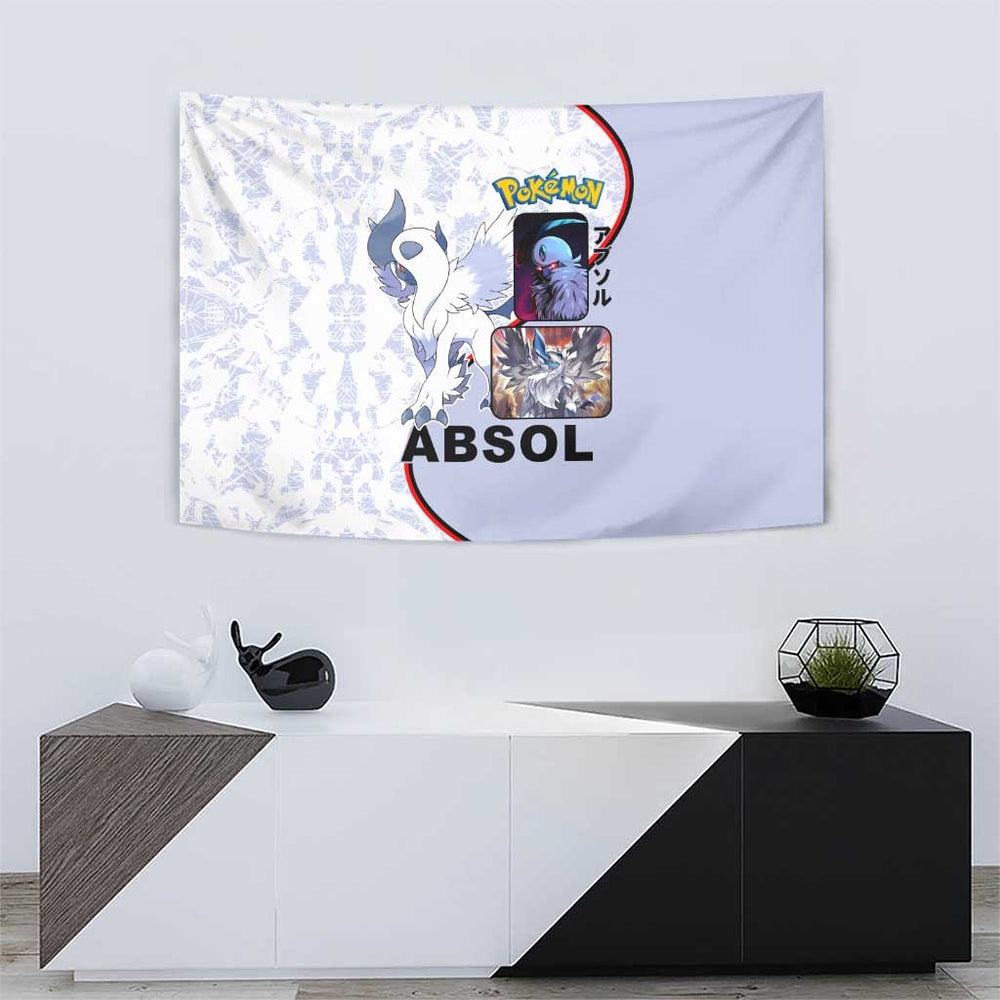 Absol Tapestry with Dark Type and Sharp Elegant Design TS04