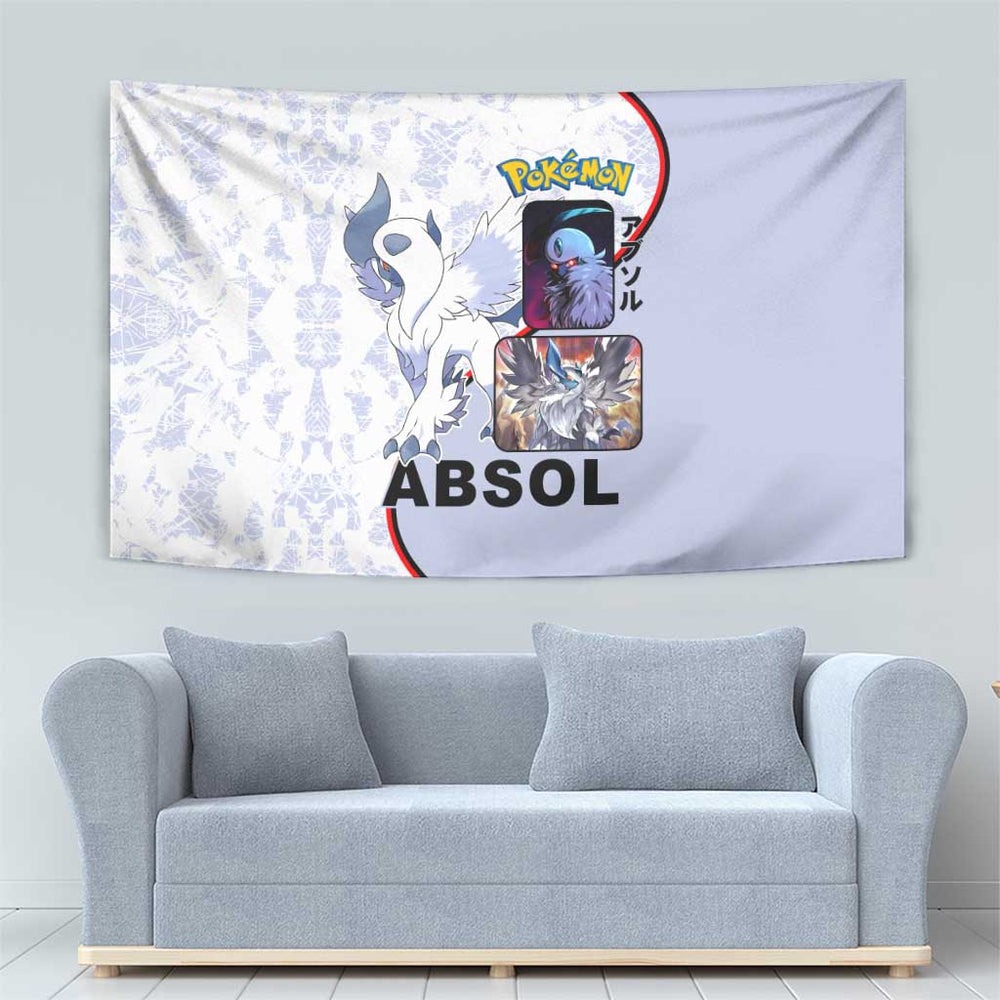 Absol Tapestry with Dark Type and Sharp Elegant Design TS04