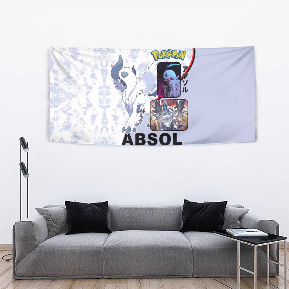 Absol Tapestry with Dark Type and Sharp Elegant Design TS04