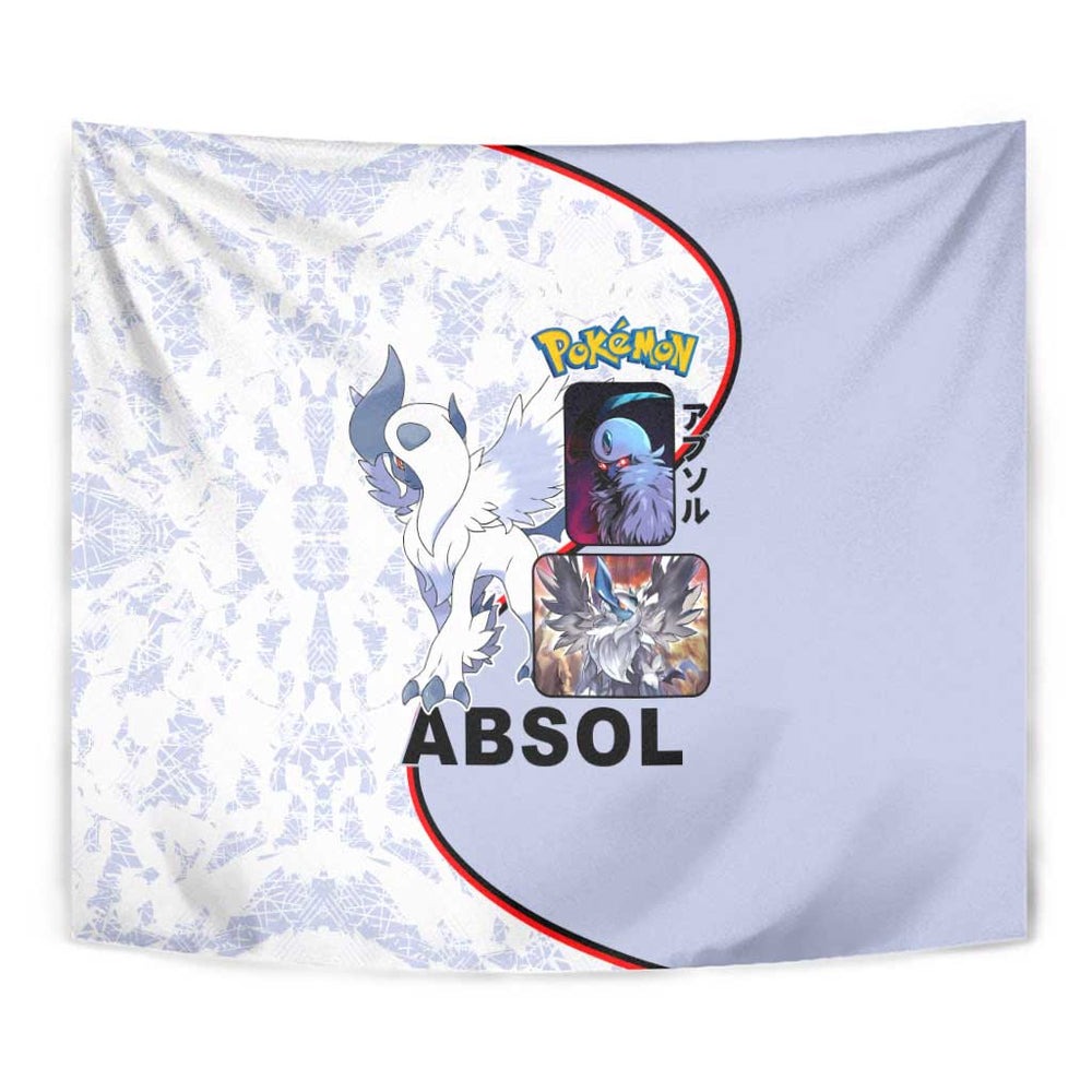Absol Tapestry with Dark Type and Sharp Elegant Design TS04