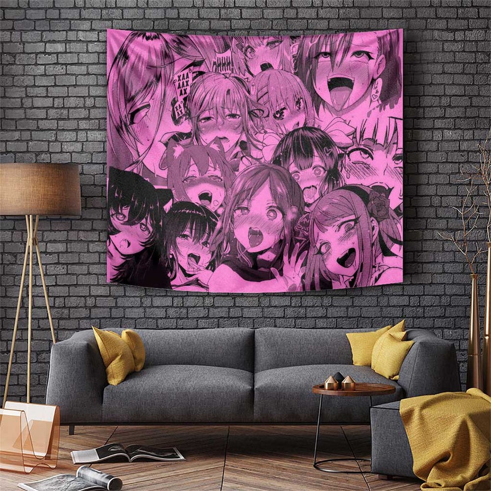 Ahegao Manga Tapestry Anime Mid Manga Style TS04 Ahegao Manga Tapestry Anime Mid Manga Style TS04