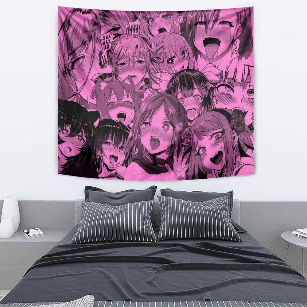 Ahegao Manga Tapestry Anime Mid Manga Style TS04 Ahegao Manga Tapestry Anime Mid Manga Style TS04