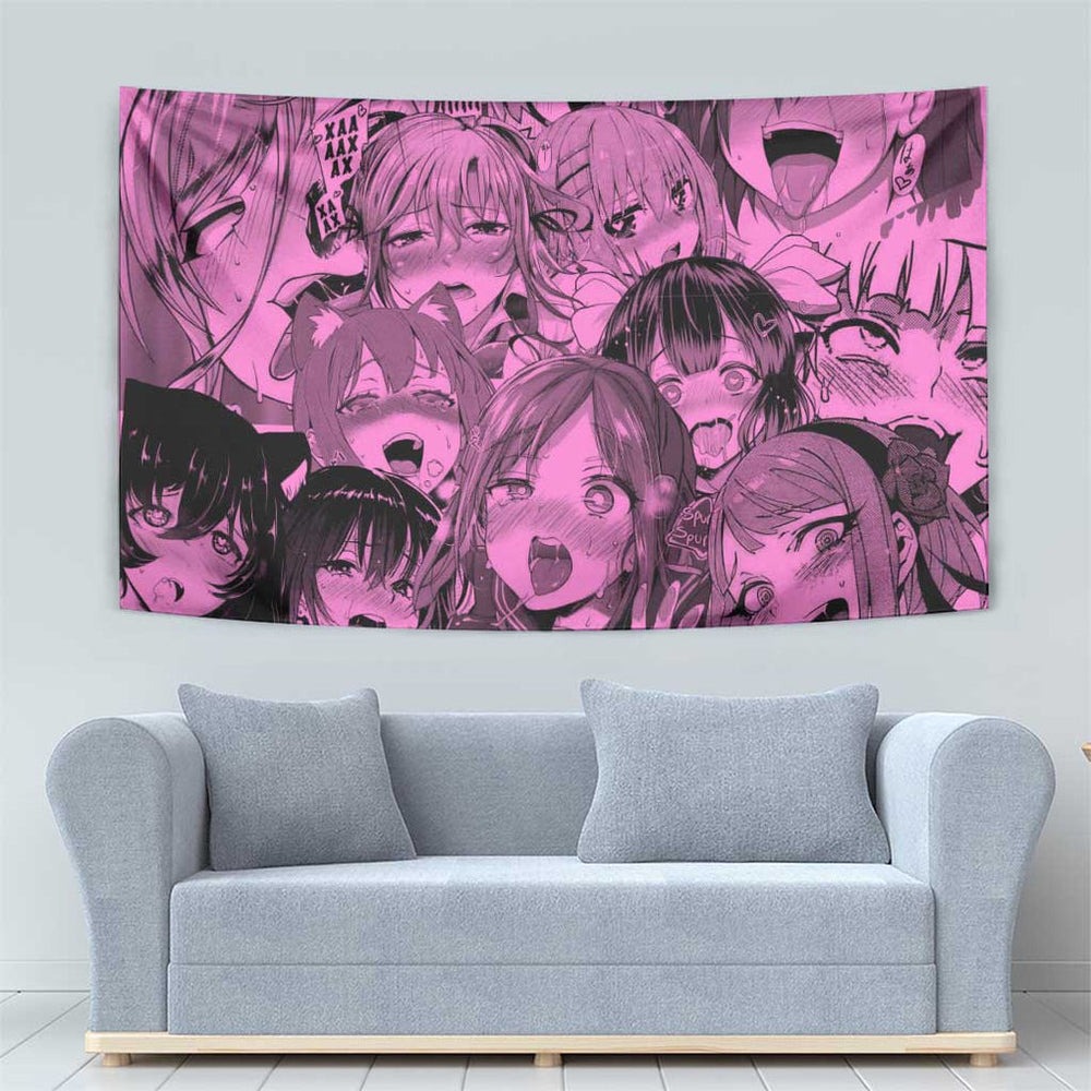 Ahegao Manga Tapestry Anime Mid Manga Style TS04 Ahegao Manga Tapestry Anime Mid Manga Style TS04