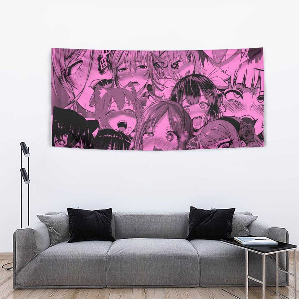 Ahegao Manga Tapestry Anime Mid Manga Style TS04 Ahegao Manga Tapestry Anime Mid Manga Style TS04
