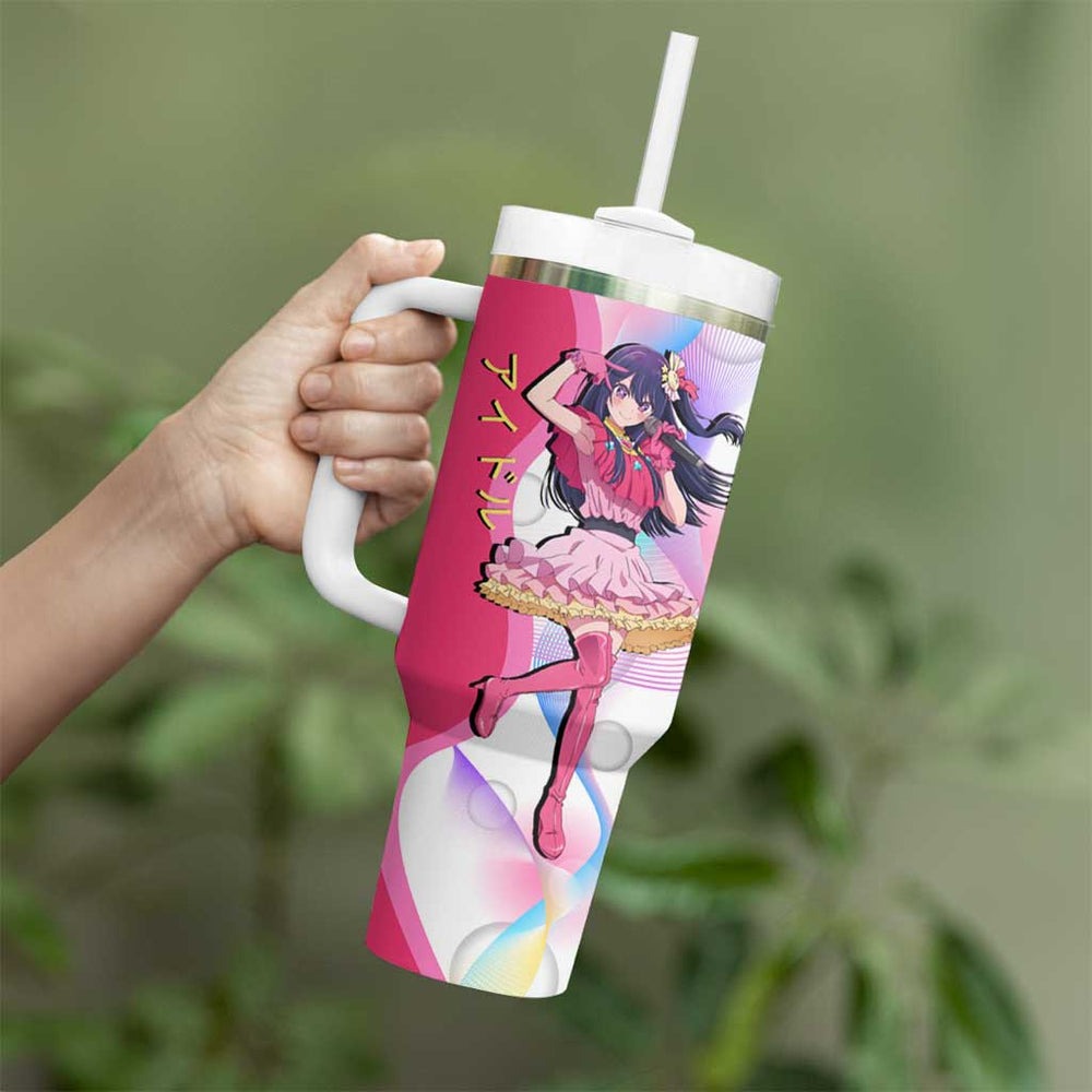 Ai Hoshino Idol Tumbler With Handle Sparkling Idol Anime Style TS04 Ai Hoshino Idol Tumbler With Handle Sparkling Idol Anime Style TS04
