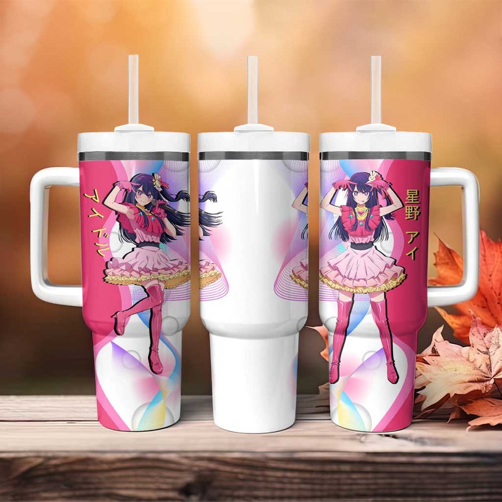 Ai Hoshino Idol Tumbler With Handle Sparkling Idol Anime Style TS04 Ai Hoshino Idol Tumbler With Handle Sparkling Idol Anime Style TS04