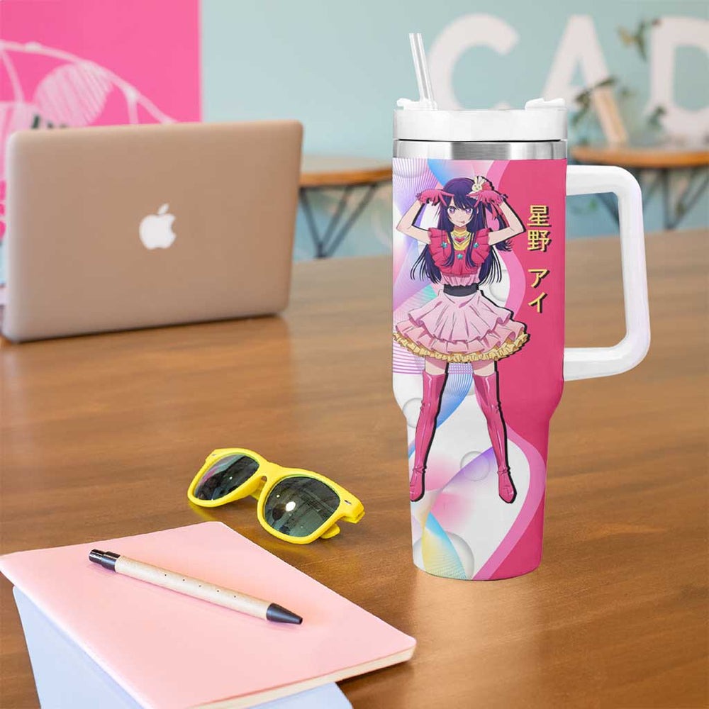 Ai Hoshino Idol Tumbler With Handle Sparkling Idol Anime Style TS04 Ai Hoshino Idol Tumbler With Handle Sparkling Idol Anime Style TS04