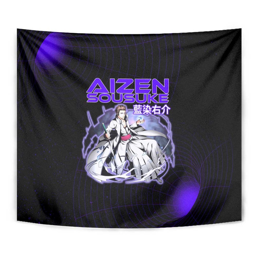 Aizen Sousuke Bleach Tapestry Cosmic Anime Energy Grid Style TS04 Aizen Sousuke Bleach Tapestry Cosmic Anime Energy Grid Style TS04