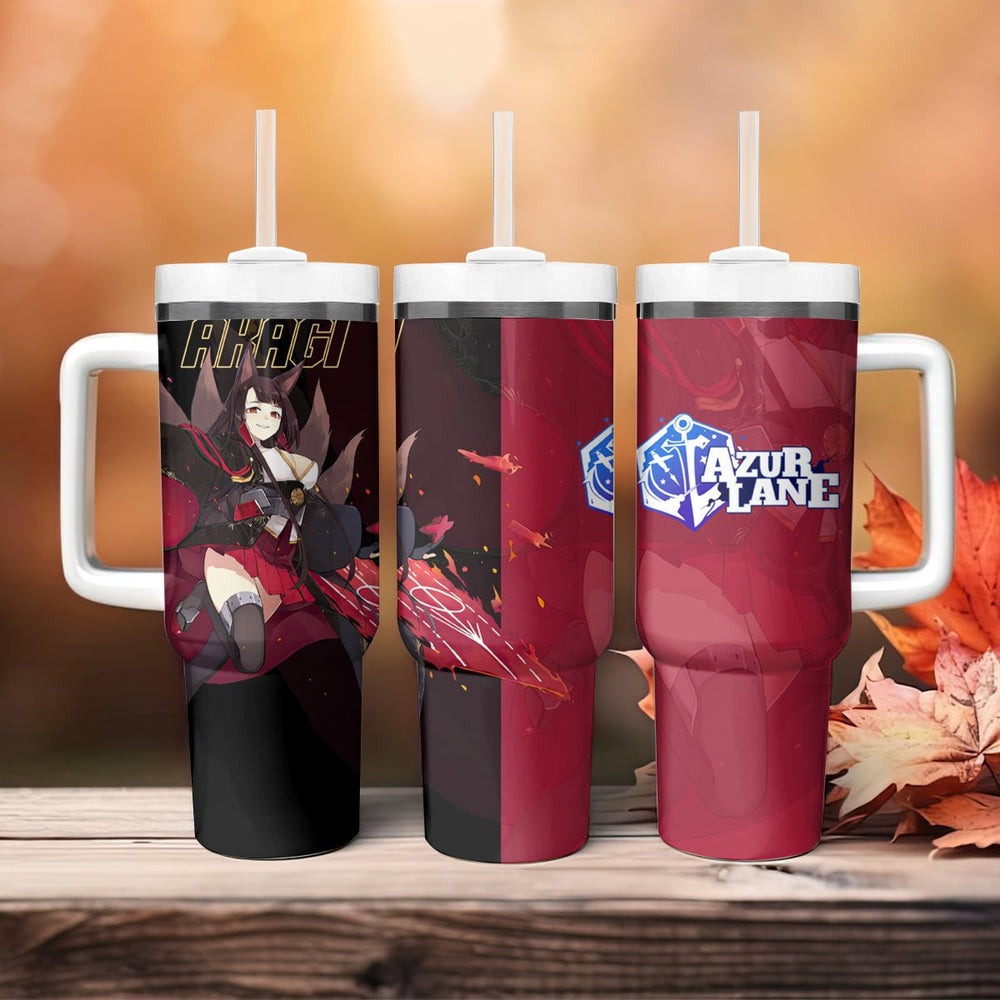 Akagi - Azur Lane Tumbler With Handle Anime Game Style TS04 Akagi - Azur Lane Tumbler With Handle Anime Game Style TS04