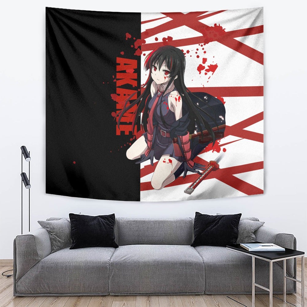 Akame - Akame ga Kill Tapestry Anime Mix Grunge Blood Style TS04 Akame - Akame ga Kill Tapestry Anime Mix Grunge Blood Style TS04