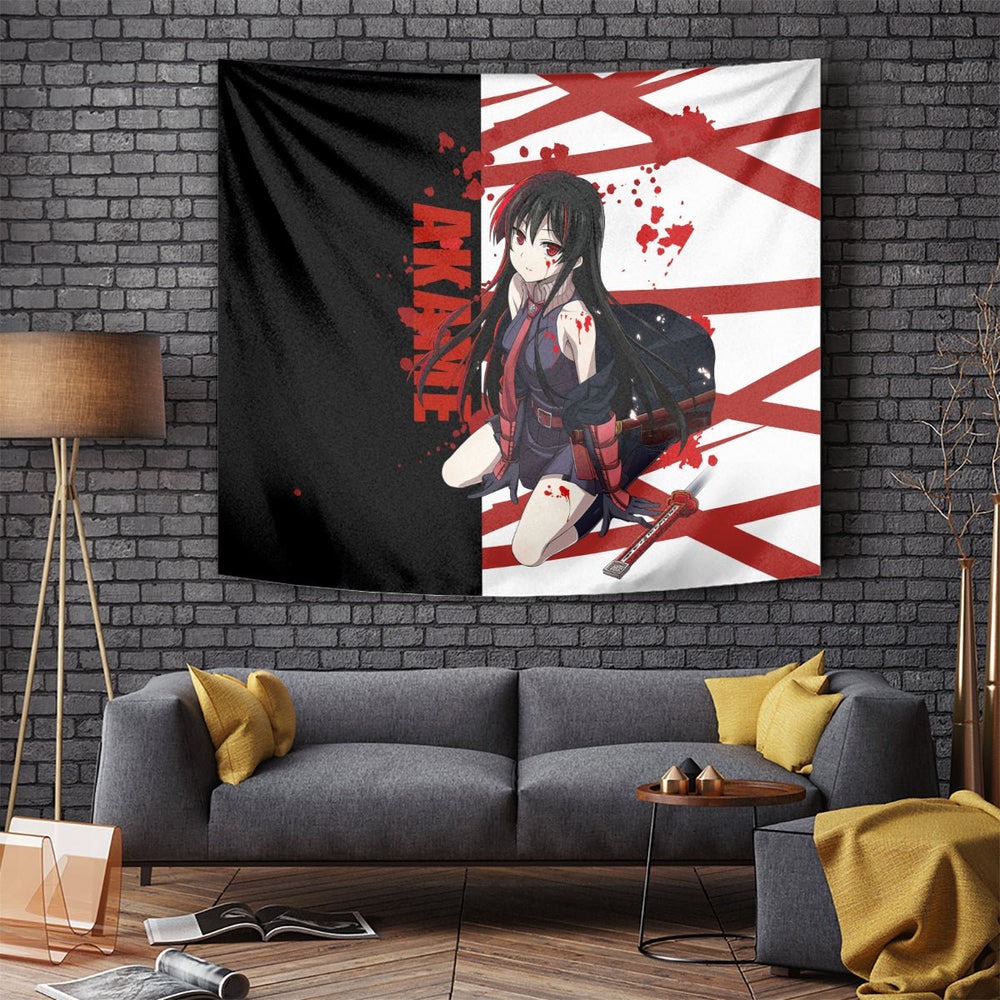 Akame - Akame ga Kill Tapestry Anime Mix Grunge Blood Style TS04 Akame - Akame ga Kill Tapestry Anime Mix Grunge Blood Style TS04