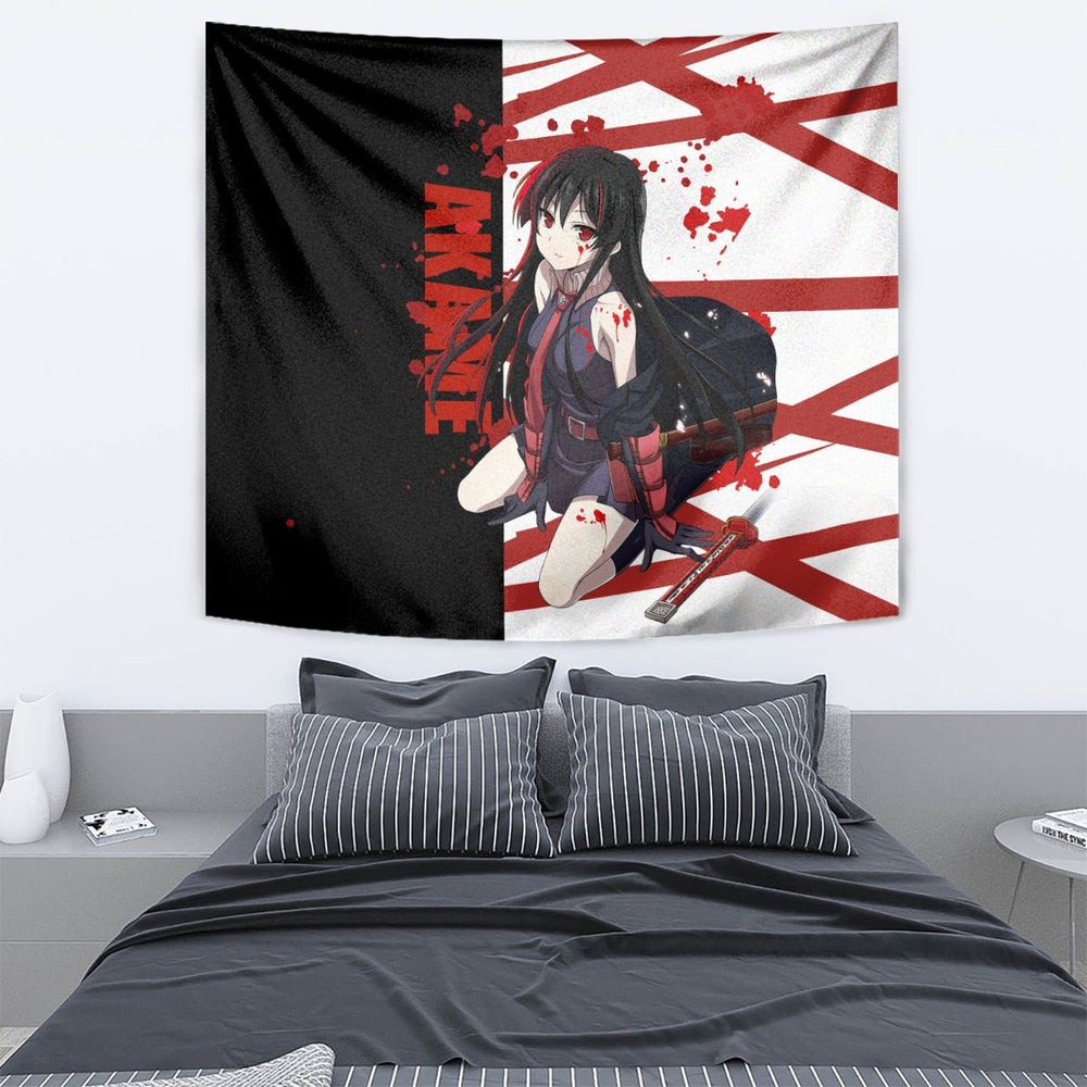 Akame - Akame ga Kill Tapestry Anime Mix Grunge Blood Style TS04 Akame - Akame ga Kill Tapestry Anime Mix Grunge Blood Style TS04