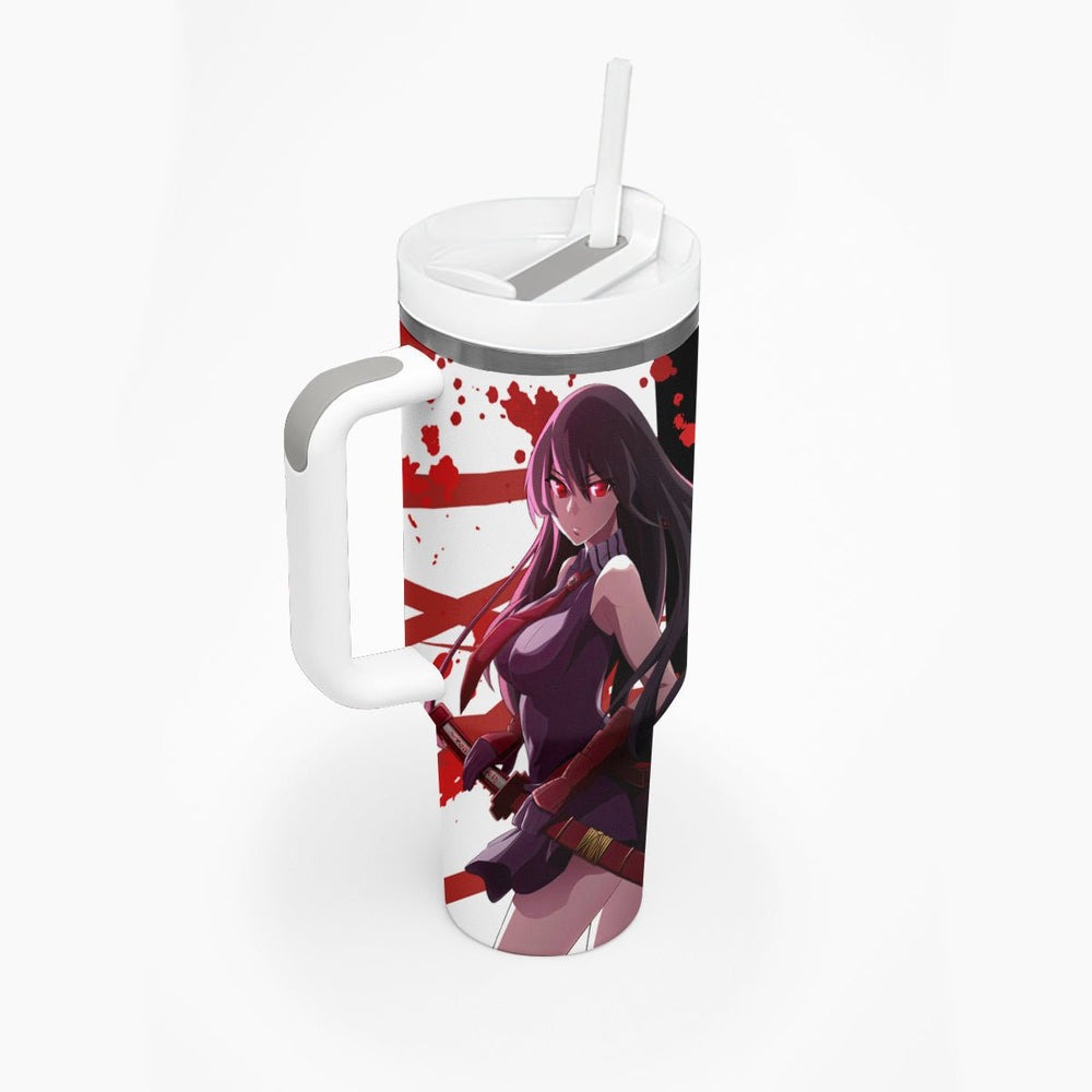 Akame - Akame ga Kill Tumbler With Handle Anime Mix Grunge Blood Style TS04 Akame - Akame ga Kill Tumbler With Handle Anime Mix Grunge Blood Style TS04