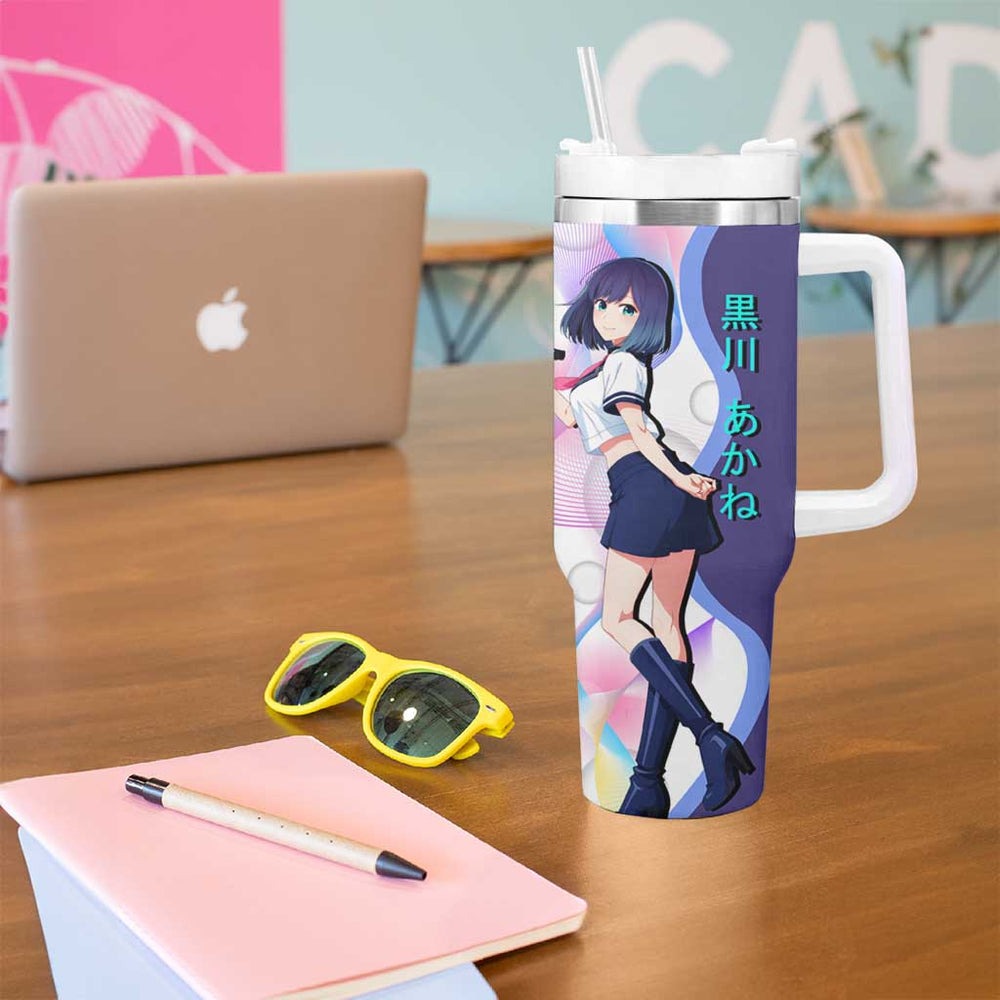 Akane Kurokawa Tumbler With Handle Chic Idol Anime Style TS04 Akane Kurokawa Tumbler With Handle Chic Idol Anime Style TS04