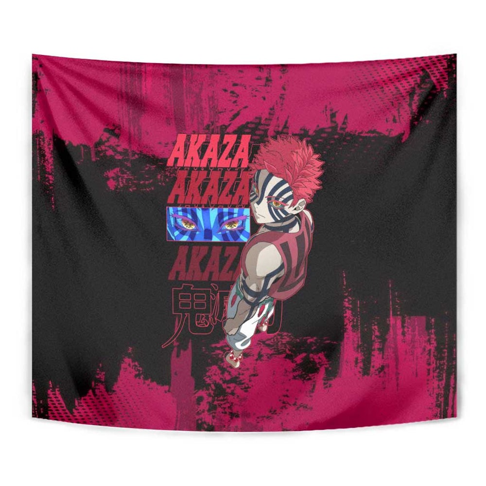Akaza Demon Slayer Intense Eyes Design Tumbler With Handle with Red and Black Grunge Aesthetic and Dynamic Pose TS04 Akaza Demon Slayer Intense Eyes Design Tumbler With Handle with Red and Black Grunge Aesthetic and Dynamic Pose TS04