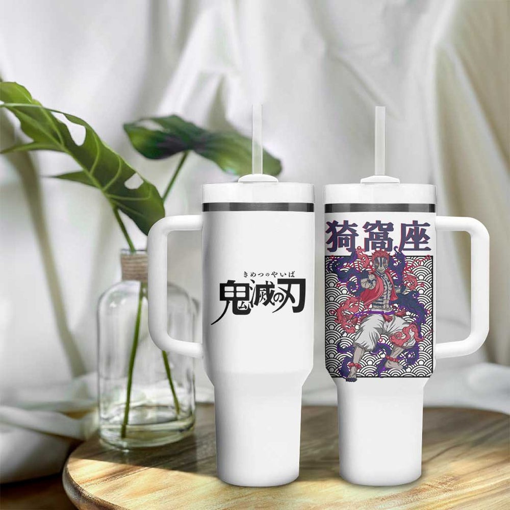 Akaza - Demon Slayer Tumbler With Handle Anime Japan Style TS04 Akaza - Demon Slayer Tumbler With Handle Anime Japan Style TS04