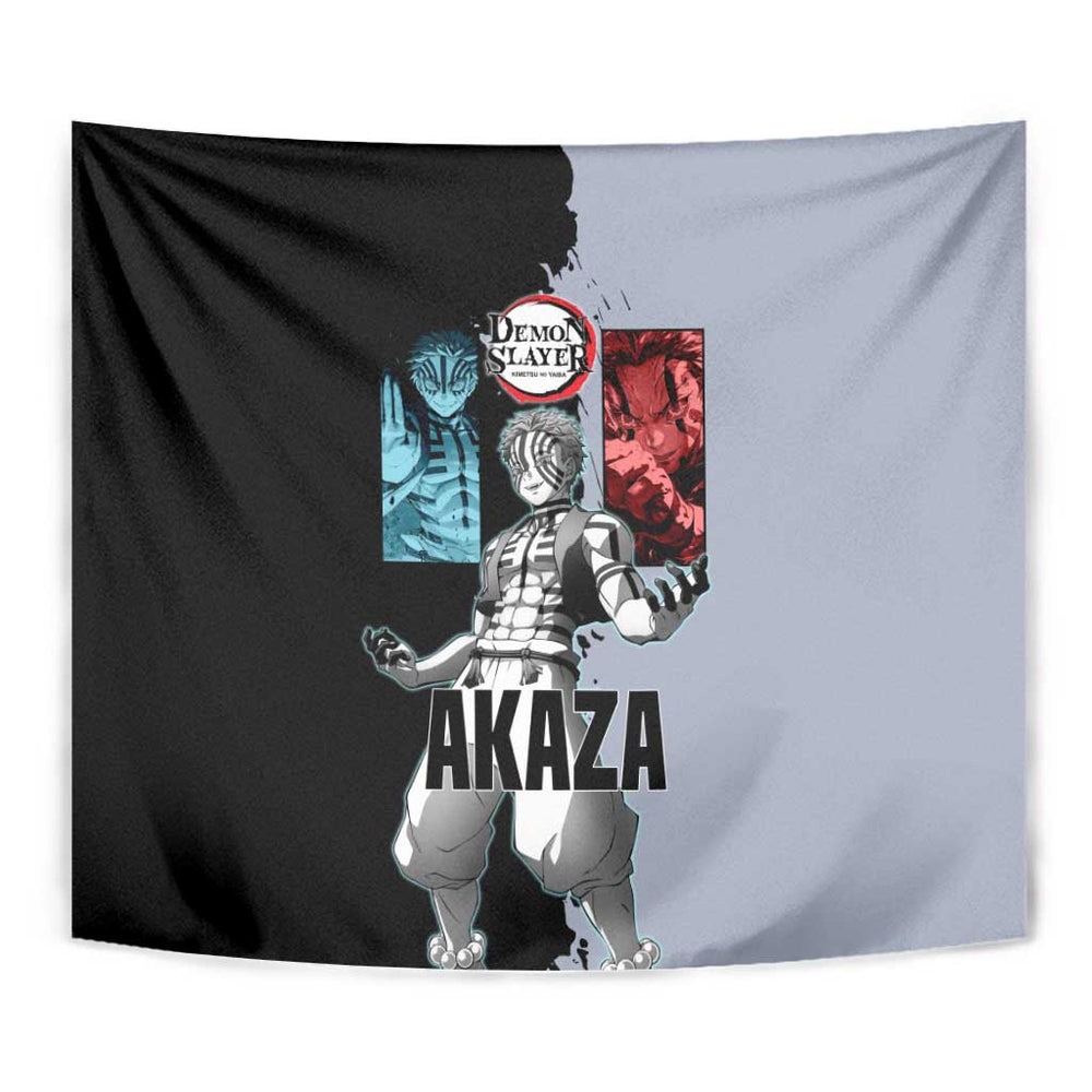 Akaza from Demon Slayer Tumbler With Handle with Split Color Background and Martial Arts Pose Manga Style Design TS04 Akaza from Demon Slayer Tumbler With Handle with Split Color Background and Martial Arts Pose Manga Style Design TS04
