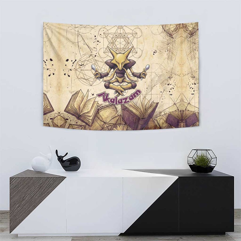 Alakazam Tapestry Mystic Geometric Alchemy Art TS04 Alakazam Tapestry Mystic Geometric Alchemy Art TS04