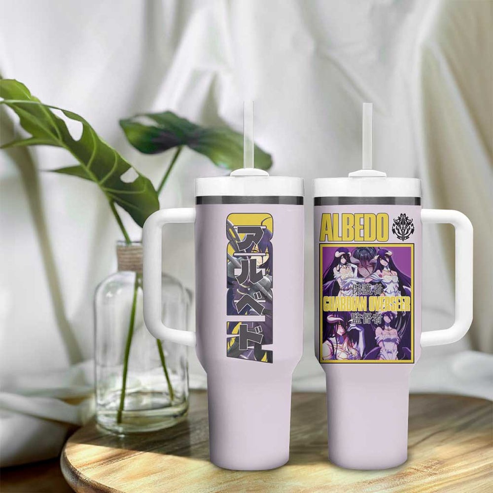 Albedo Overlord Tumbler With Handle Anime Style TS04 Albedo Overlord Tumbler With Handle Anime Style TS04