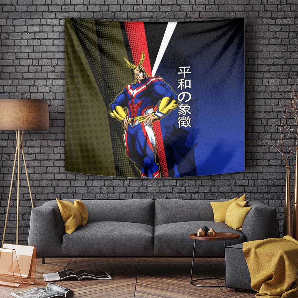All Might Dual Form Tapestry Japanese Comic Book Style TS04 All Might Dual Form Tapestry Japanese Comic Book Style TS04