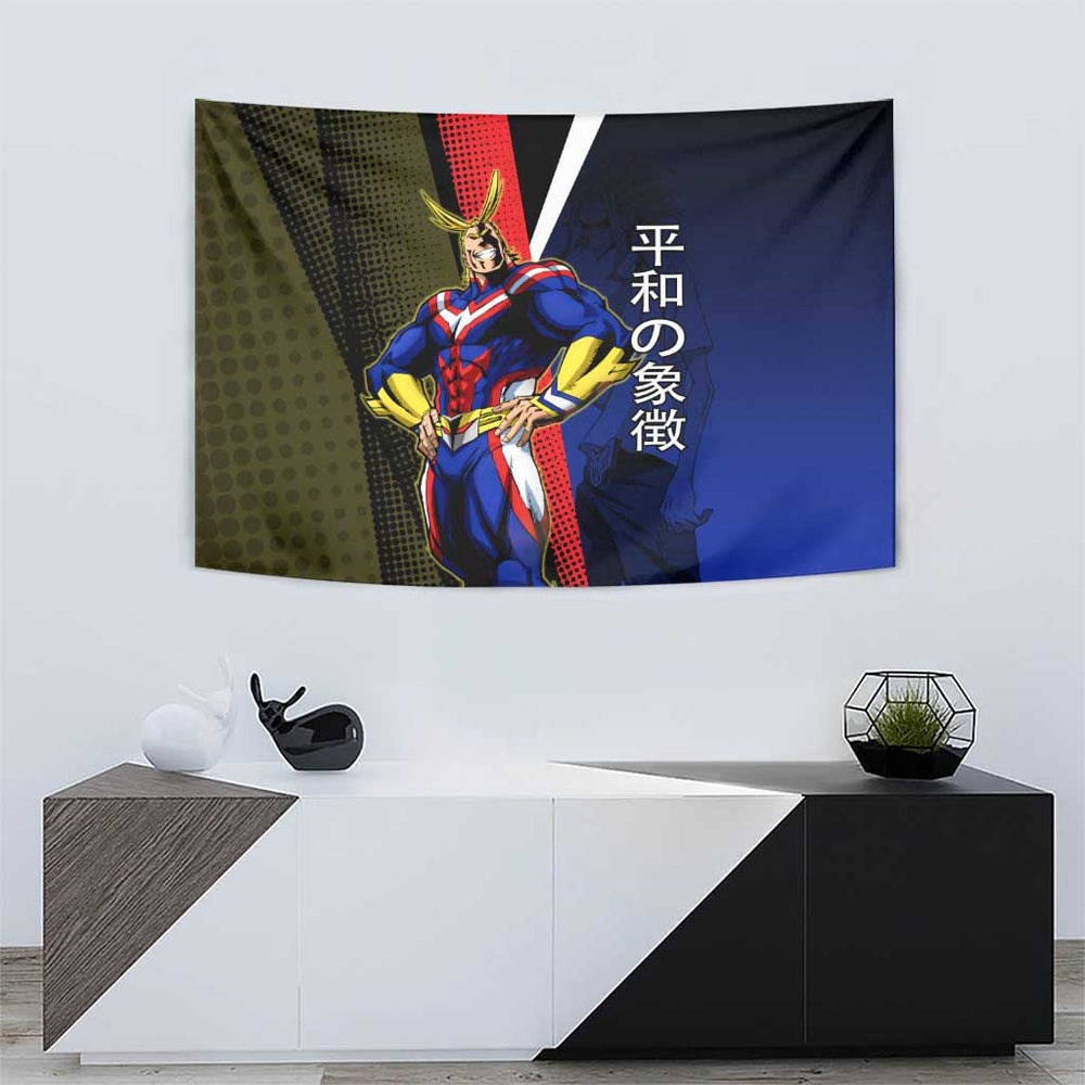 All Might Dual Form Tapestry Japanese Comic Book Style TS04 All Might Dual Form Tapestry Japanese Comic Book Style TS04