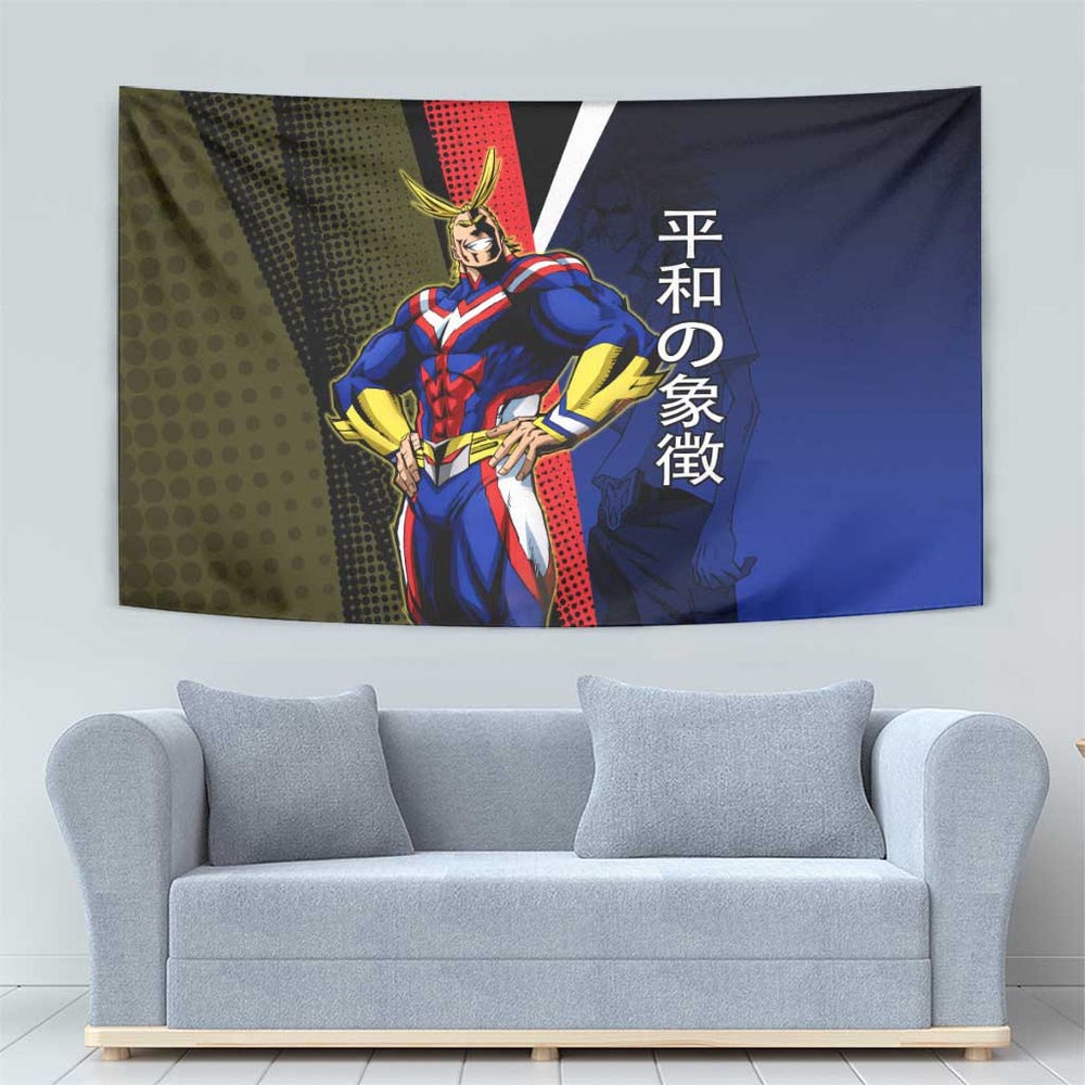 All Might Dual Form Tapestry Japanese Comic Book Style TS04 All Might Dual Form Tapestry Japanese Comic Book Style TS04