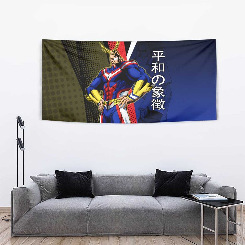 All Might Dual Form Tapestry Japanese Comic Book Style TS04 All Might Dual Form Tapestry Japanese Comic Book Style TS04