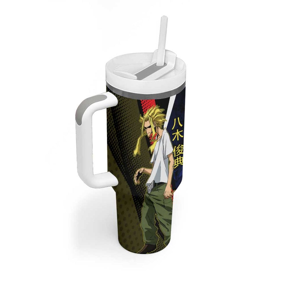 All Might Dual Form Tumbler With Handle Japanese Comic Book Style TS04 All Might Dual Form Tumbler With Handle Japanese Comic Book Style TS04