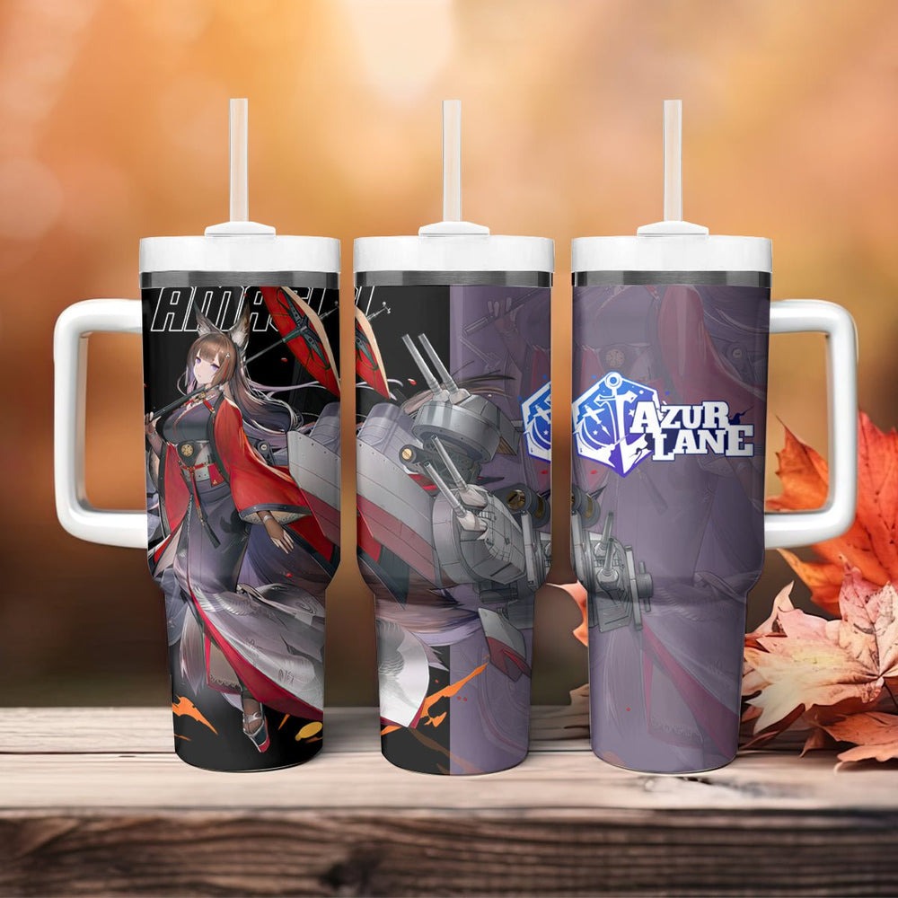 Amagi - Azur Lane Tumbler With Handle Anime Game Style TS04 Amagi - Azur Lane Tumbler With Handle Anime Game Style TS04
