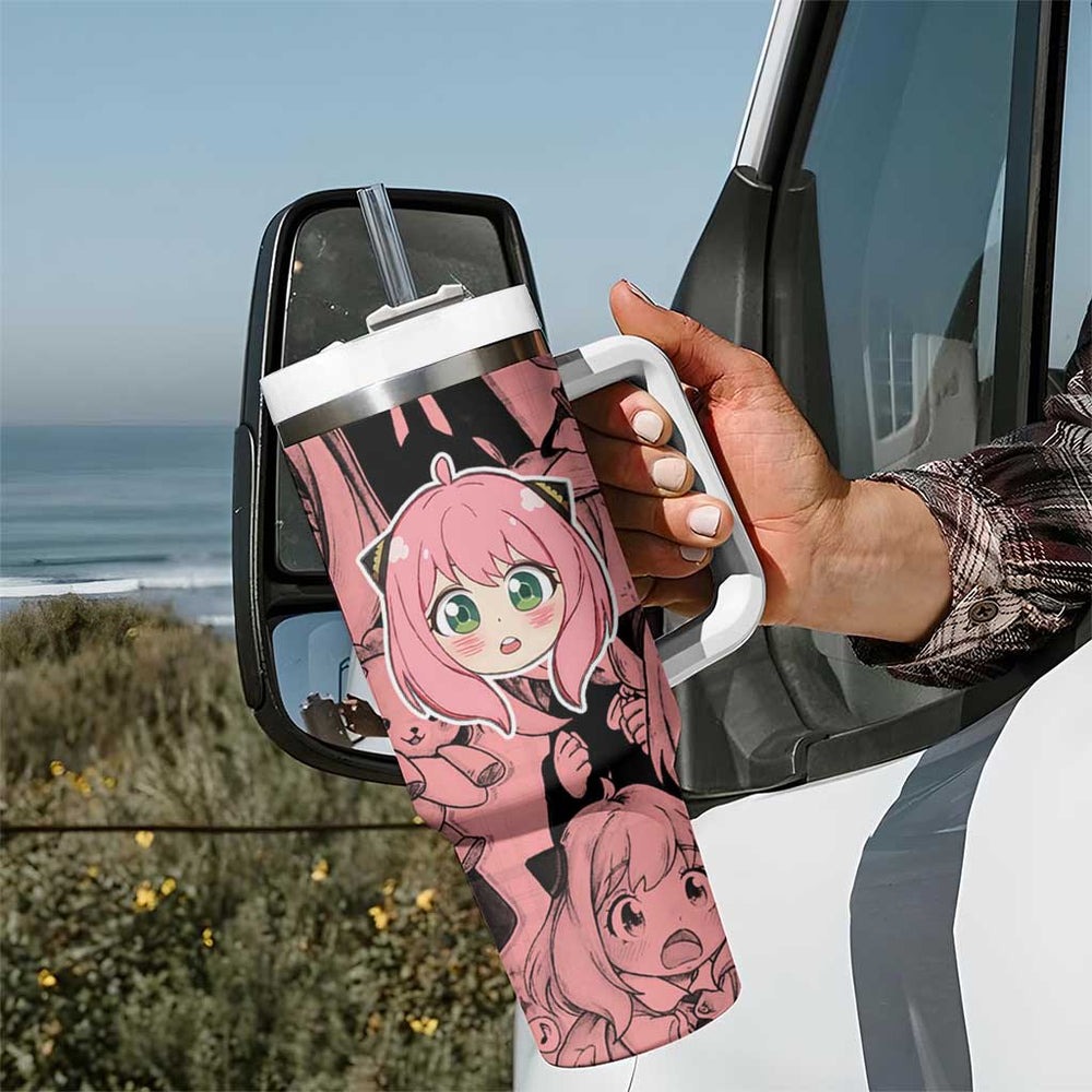 Anya Forger Bond Spy x Family Tumbler With Handle Anime Mix Manga Style TS04