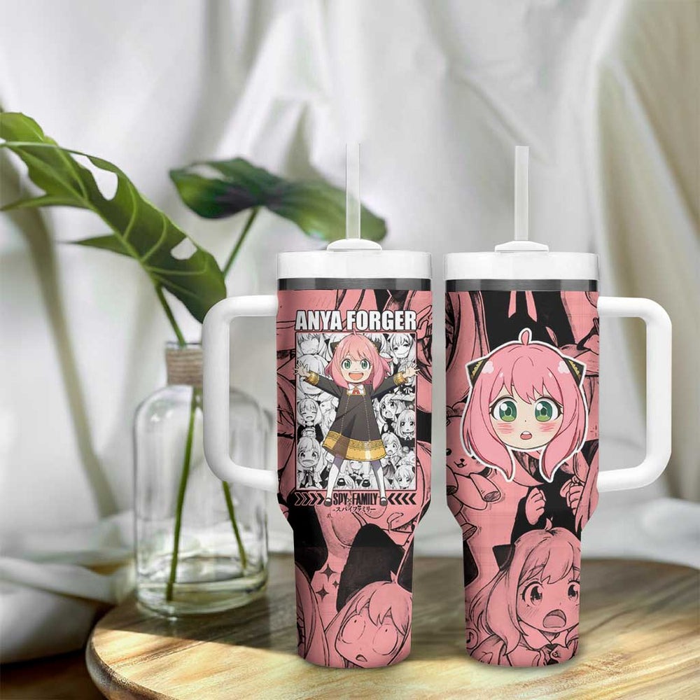 Anya Forger Bond Spy x Family Tumbler With Handle Anime Mix Manga Style TS04