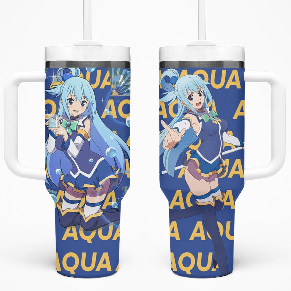 Aqua KonoSuba Tumbler With Handle Anime Style TS04 Aqua KonoSuba Tumbler With Handle Anime Style TS04