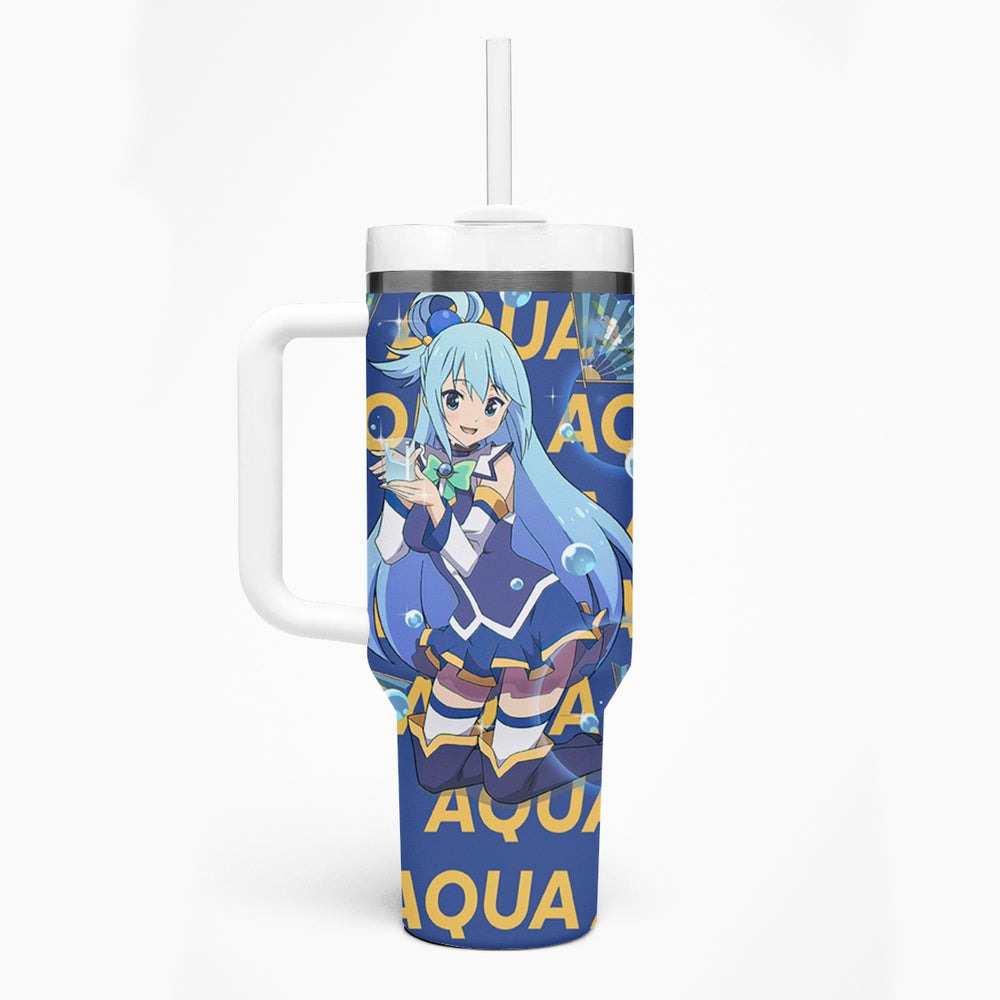 Aqua KonoSuba Tumbler With Handle Anime Style TS04 Aqua KonoSuba Tumbler With Handle Anime Style TS04