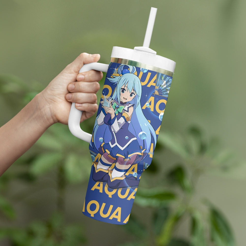 Aqua KonoSuba Tumbler With Handle Anime Style TS04 Aqua KonoSuba Tumbler With Handle Anime Style TS04