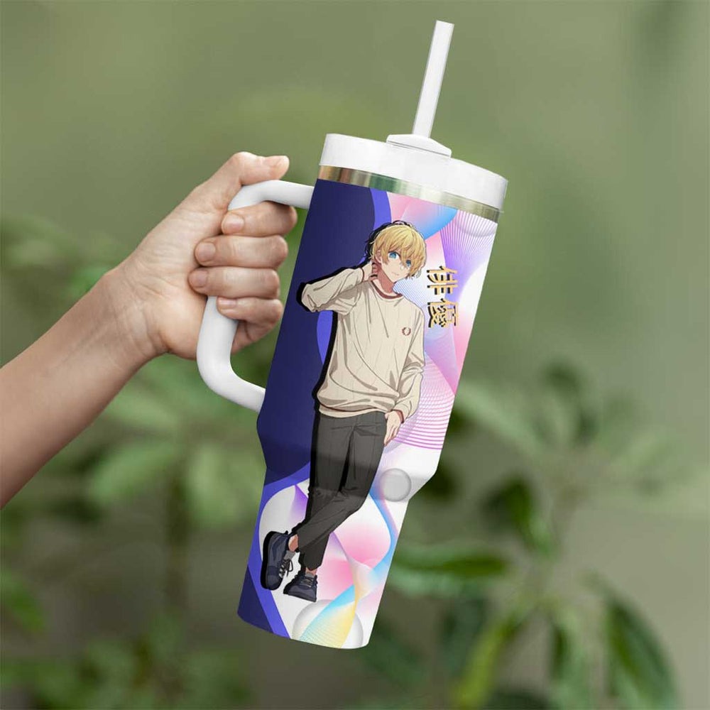 Aquamarine Hoshino Tumbler With Handle Stylish Idol Anime Aesthetic TS04 Aquamarine Hoshino Tumbler With Handle Stylish Idol Anime Aesthetic TS04