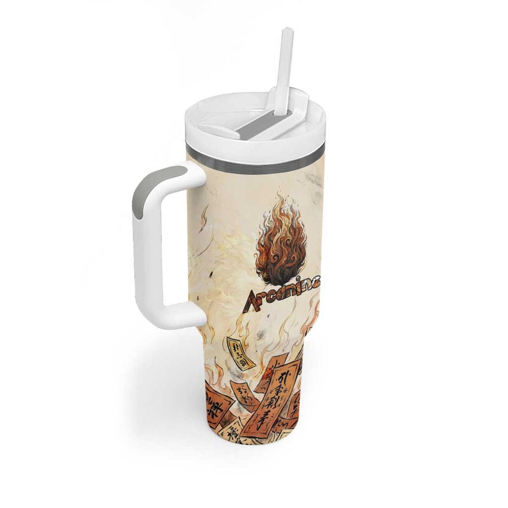 Arcanine Tumbler With Handle Japanese Spell Tag Fire Art TS04 Arcanine Tumbler With Handle Japanese Spell Tag Fire Art TS04