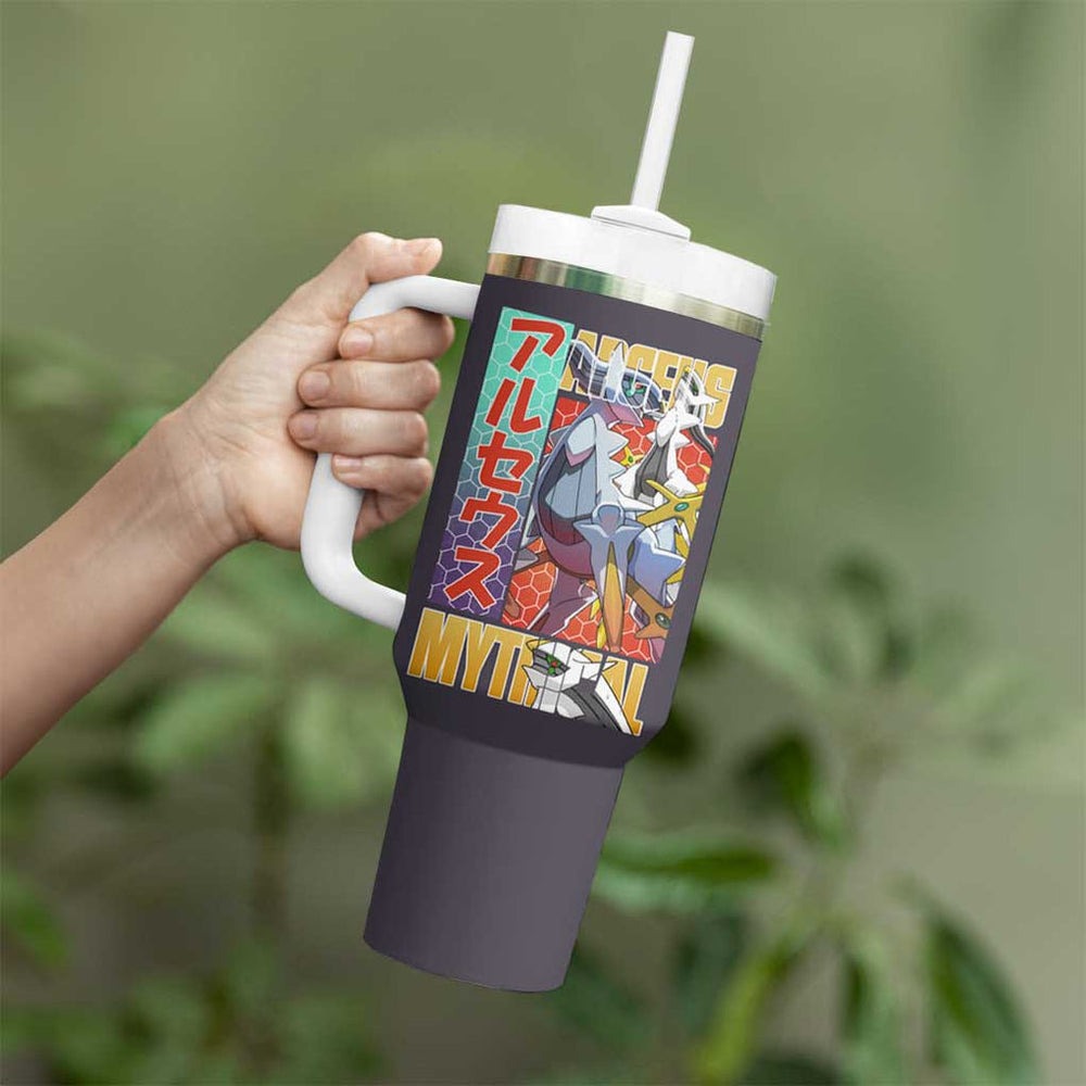 Arceus Poke Tumbler With Handle Anime Style TS04 Arceus Poke Tumbler With Handle Anime Style TS04