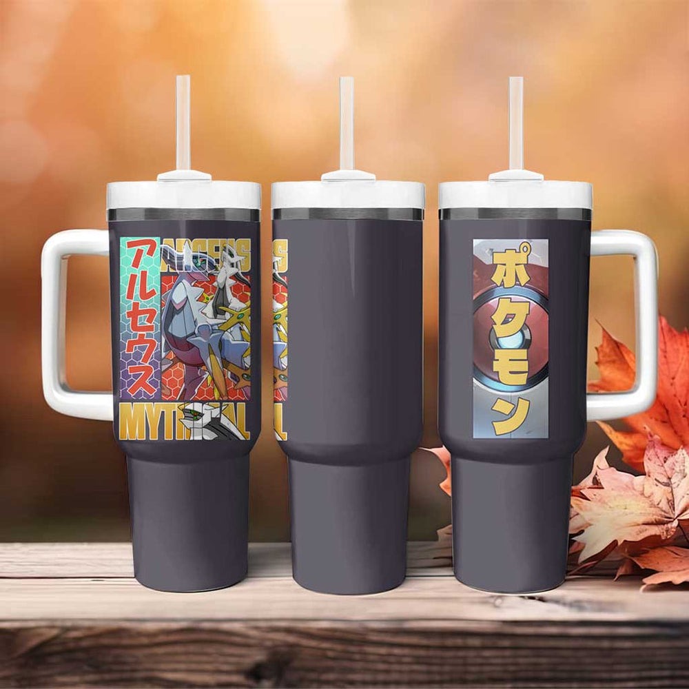 Arceus Poke Tumbler With Handle Anime Style TS04 Arceus Poke Tumbler With Handle Anime Style TS04