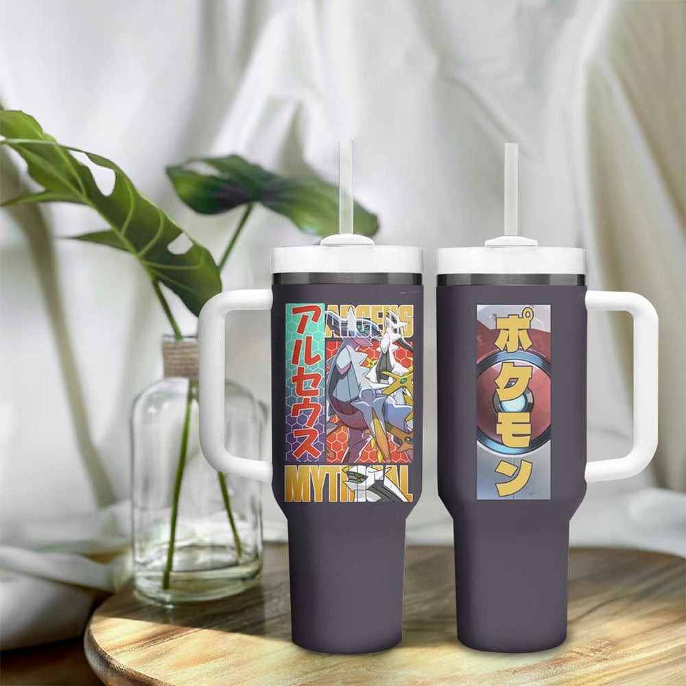 Arceus Poke Tumbler With Handle Anime Style TS04 Arceus Poke Tumbler With Handle Anime Style TS04