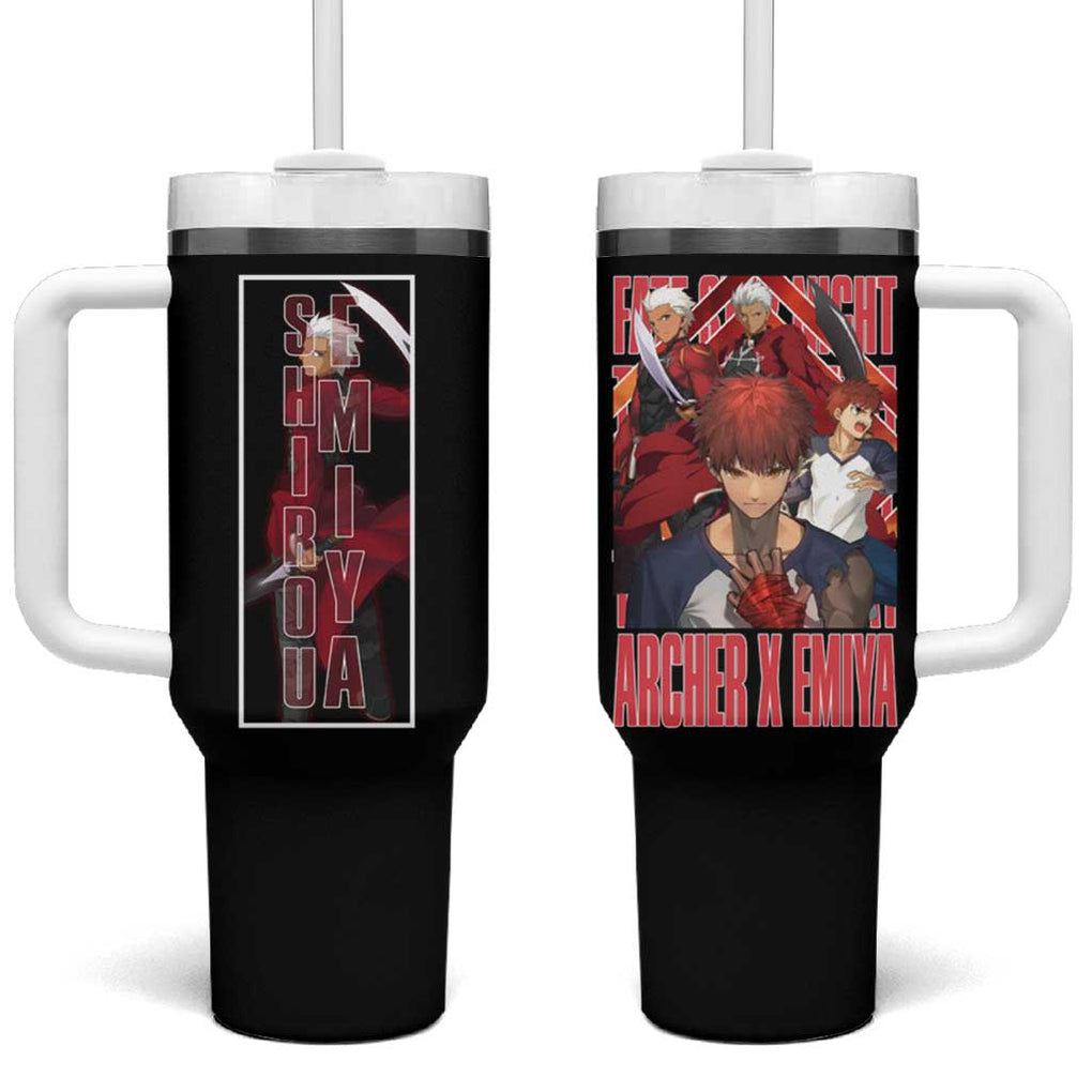 Archer x Emiya Fate Stay Night Unlimited Blade Works Tumbler With Handle Anime Style TS04
