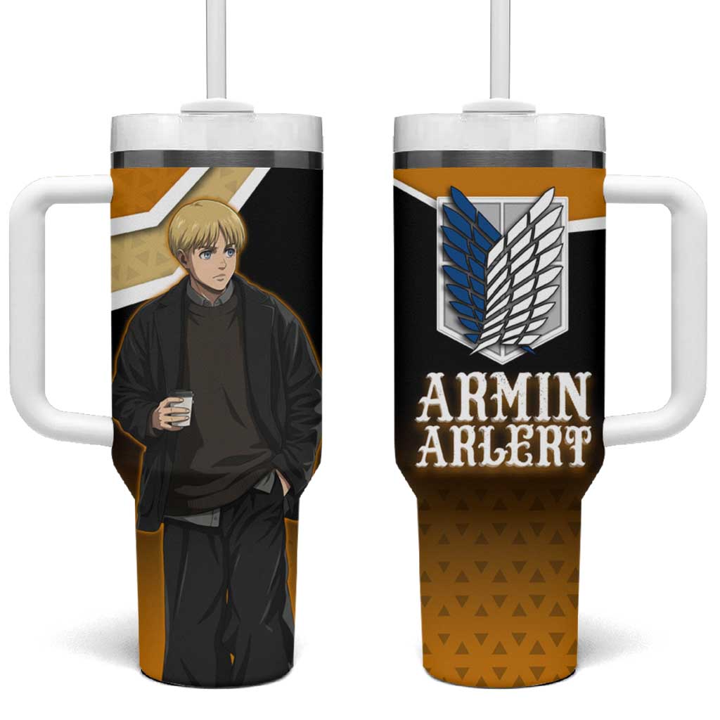 Armin Arlert Attack on Titan Tumbler With Handle Anime Casual Coffeehouse Style TS04