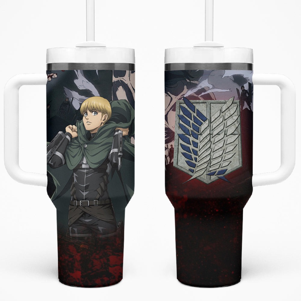 Armin Arlert Final Season Anime Tumbler With Handle Attack On Titan TS04 Armin Arlert Final Season Anime Tumbler With Handle Attack On Titan TS04