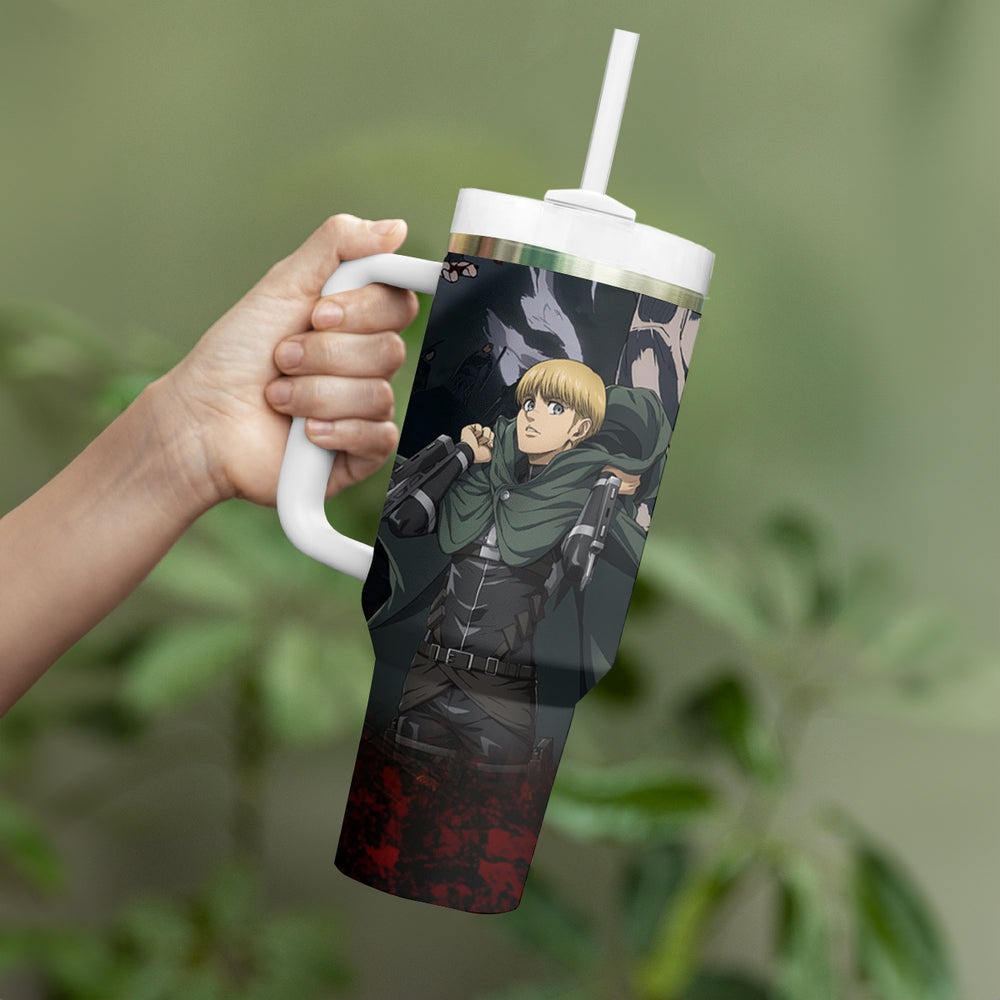 Armin Arlert Final Season Anime Tumbler With Handle Attack On Titan TS04 Armin Arlert Final Season Anime Tumbler With Handle Attack On Titan TS04