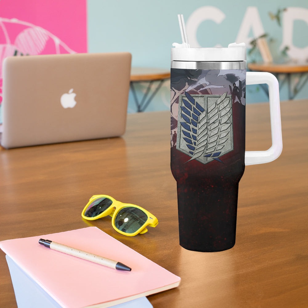 Armin Arlert Final Season Anime Tumbler With Handle Attack On Titan TS04 Armin Arlert Final Season Anime Tumbler With Handle Attack On Titan TS04