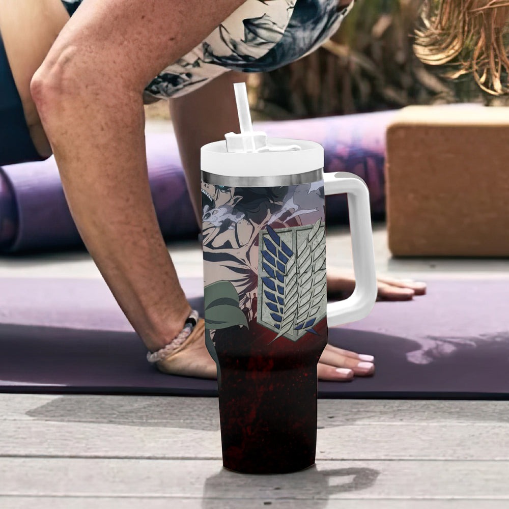Armin Arlert Final Season Anime Tumbler With Handle Attack On Titan TS04 Armin Arlert Final Season Anime Tumbler With Handle Attack On Titan TS04