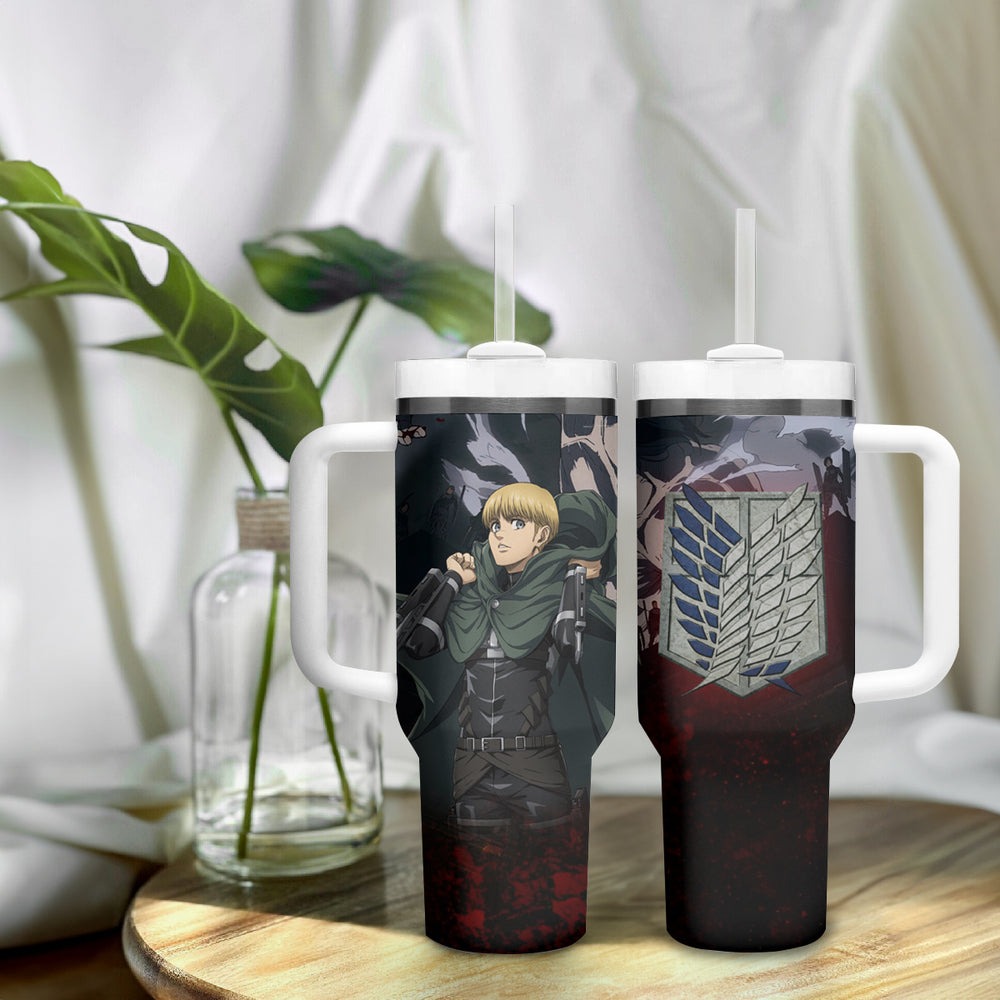 Armin Arlert Final Season Anime Tumbler With Handle Attack On Titan TS04 Armin Arlert Final Season Anime Tumbler With Handle Attack On Titan TS04